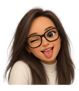 Memoji di Evi con espressione giocosa