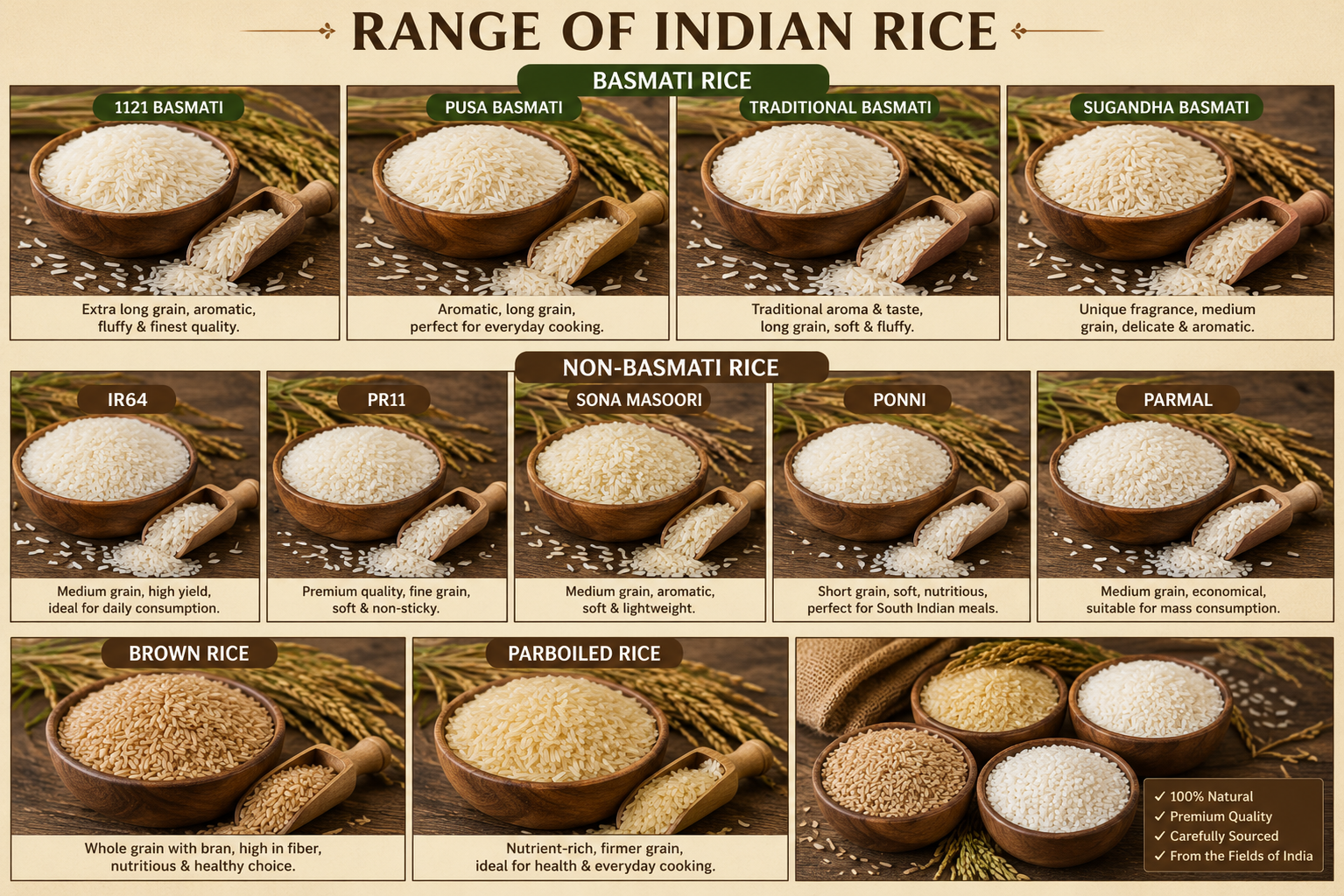 All Varieties of Rice