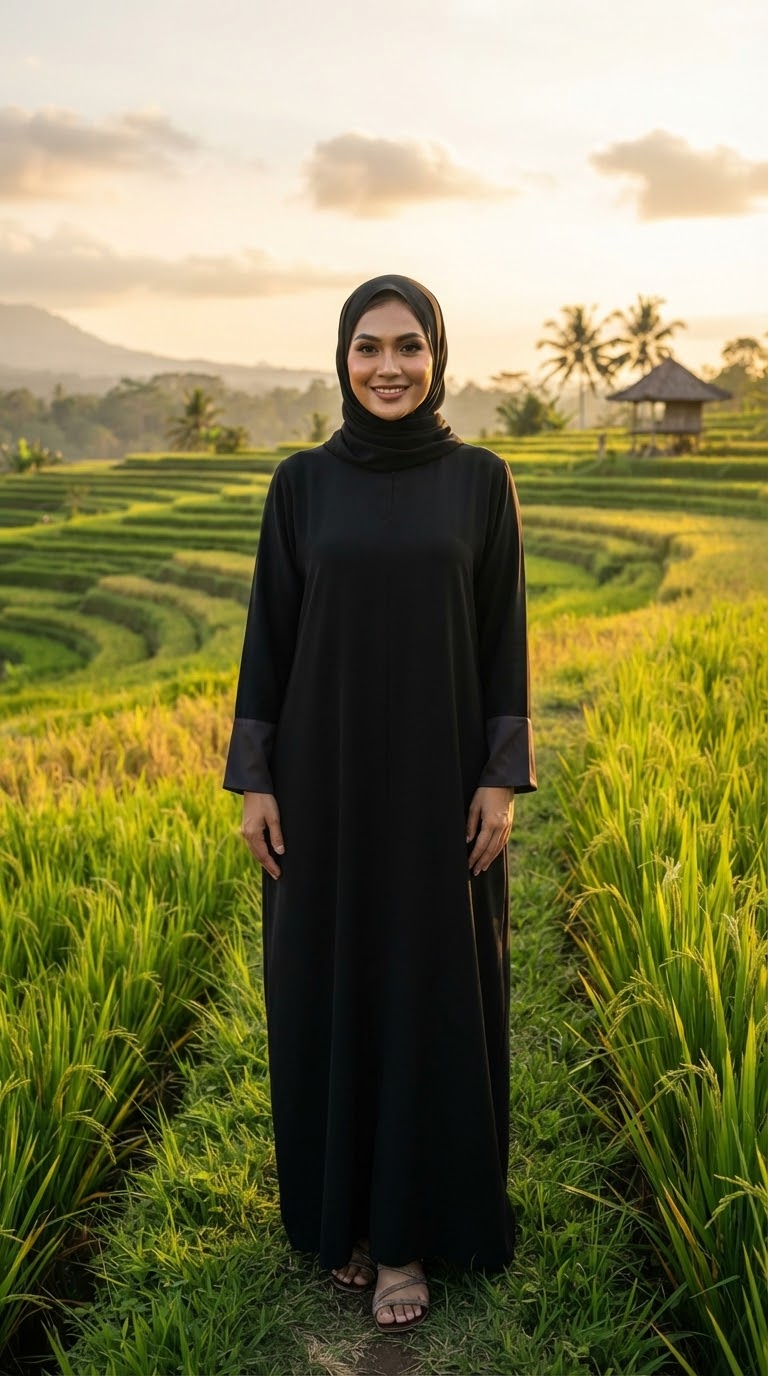 Mukena Abaya Jet Black — grosir tangan pertama