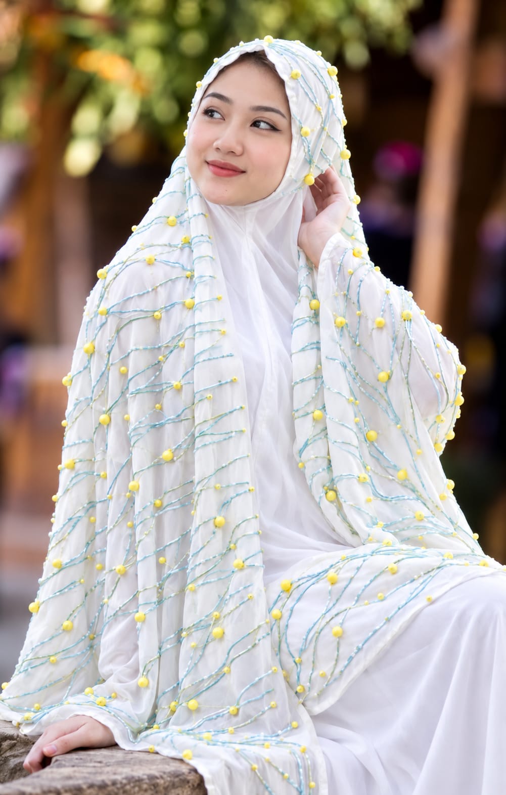 Mukena Tile Anggur Emas — grosir tangan pertama