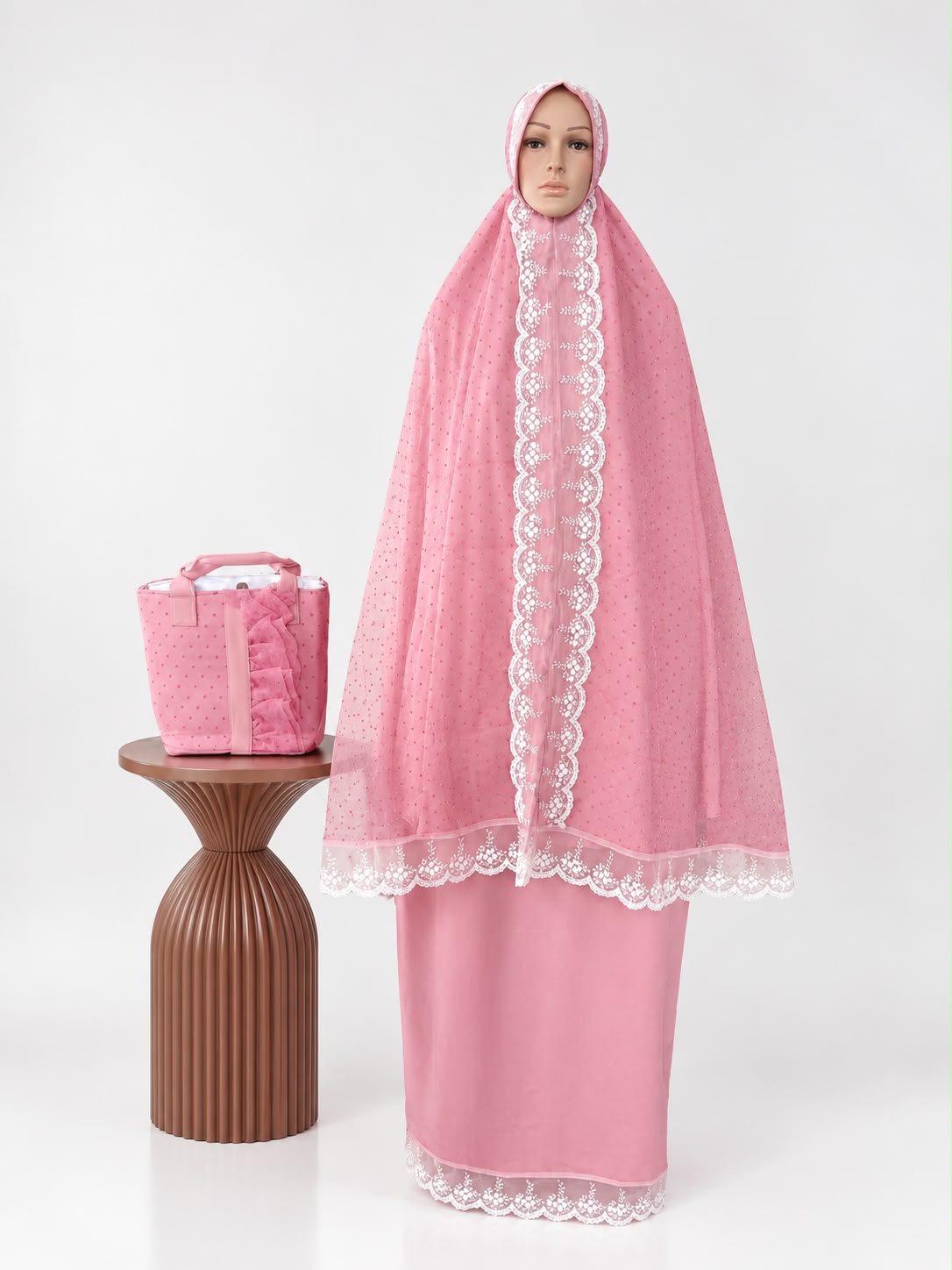 Mukena Organdi Dotted