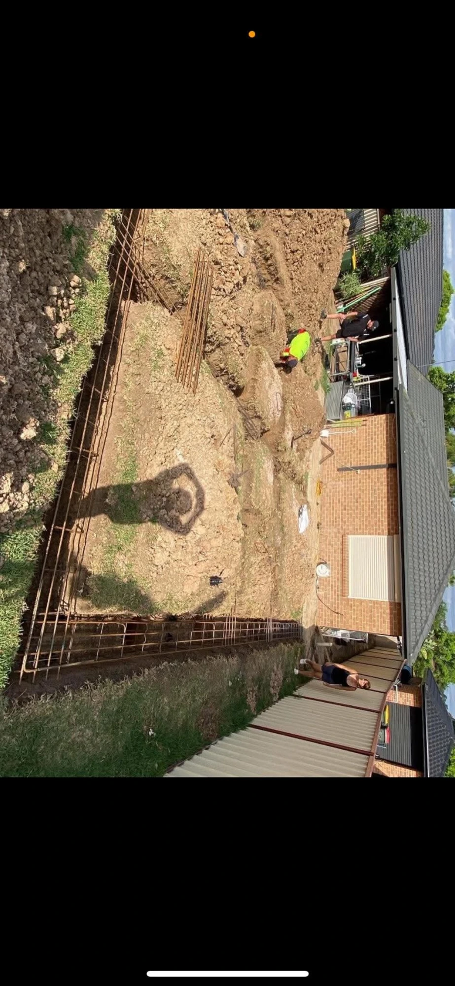 Fresh concrete driveway