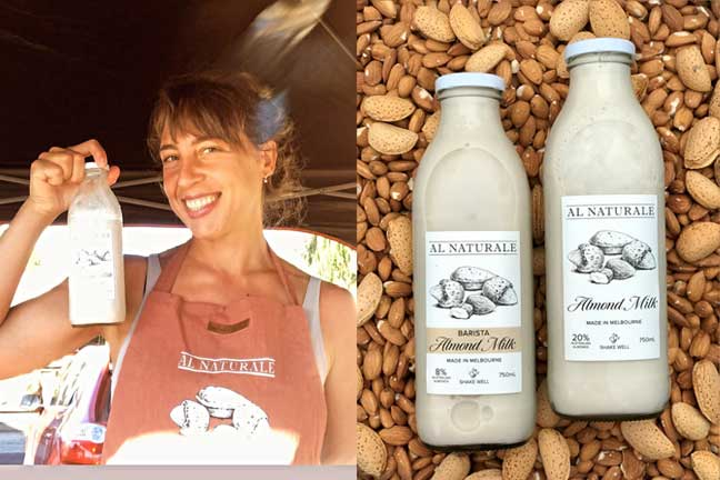 Marialuisa with fresh Al Naturale almond milk