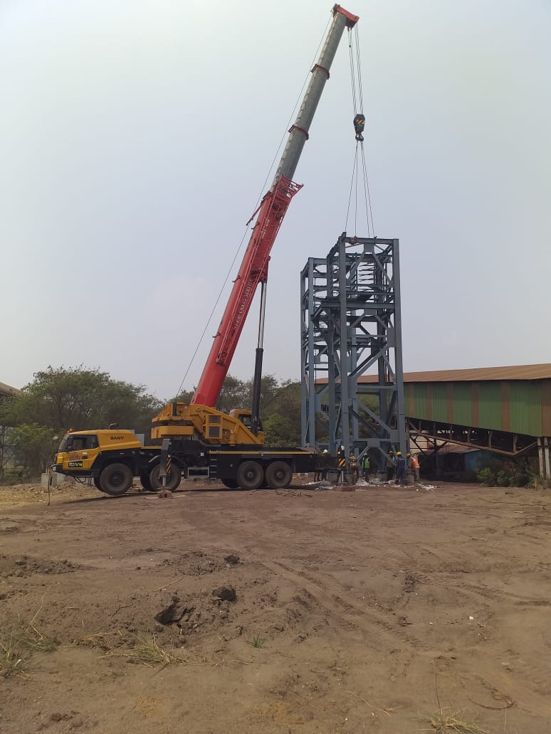 Steel Tower Erection — SANY