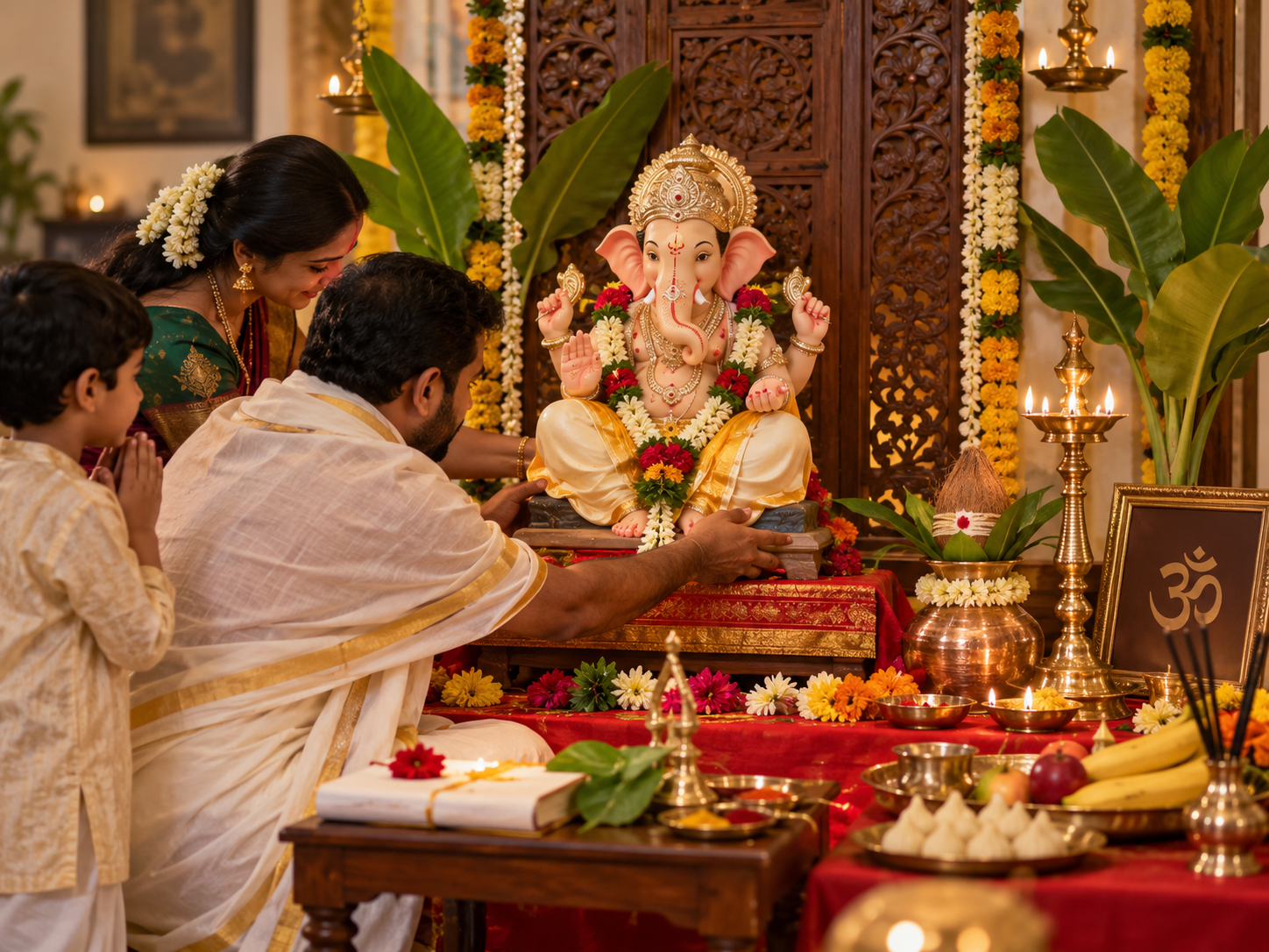 Ganesha puja altar