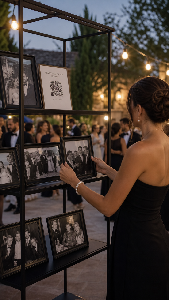 Guest viewing portrait gallery