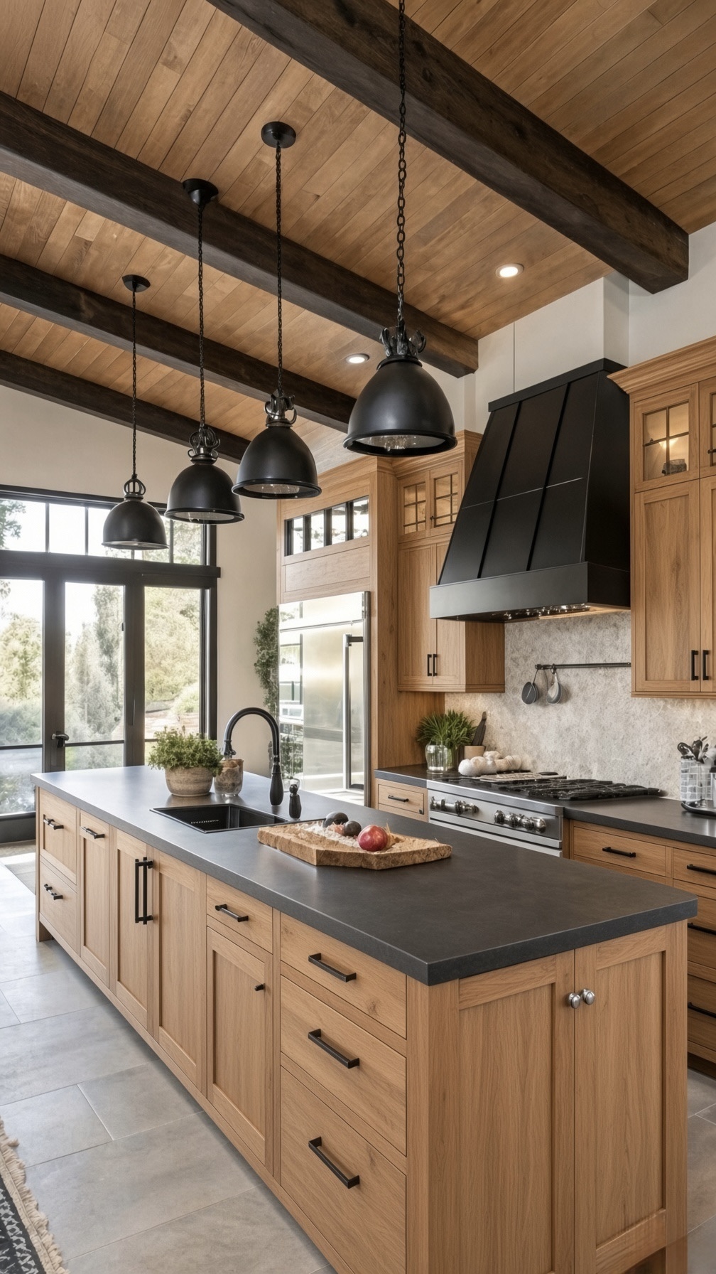 Celeste Island kitchen crafted in solid natural timber