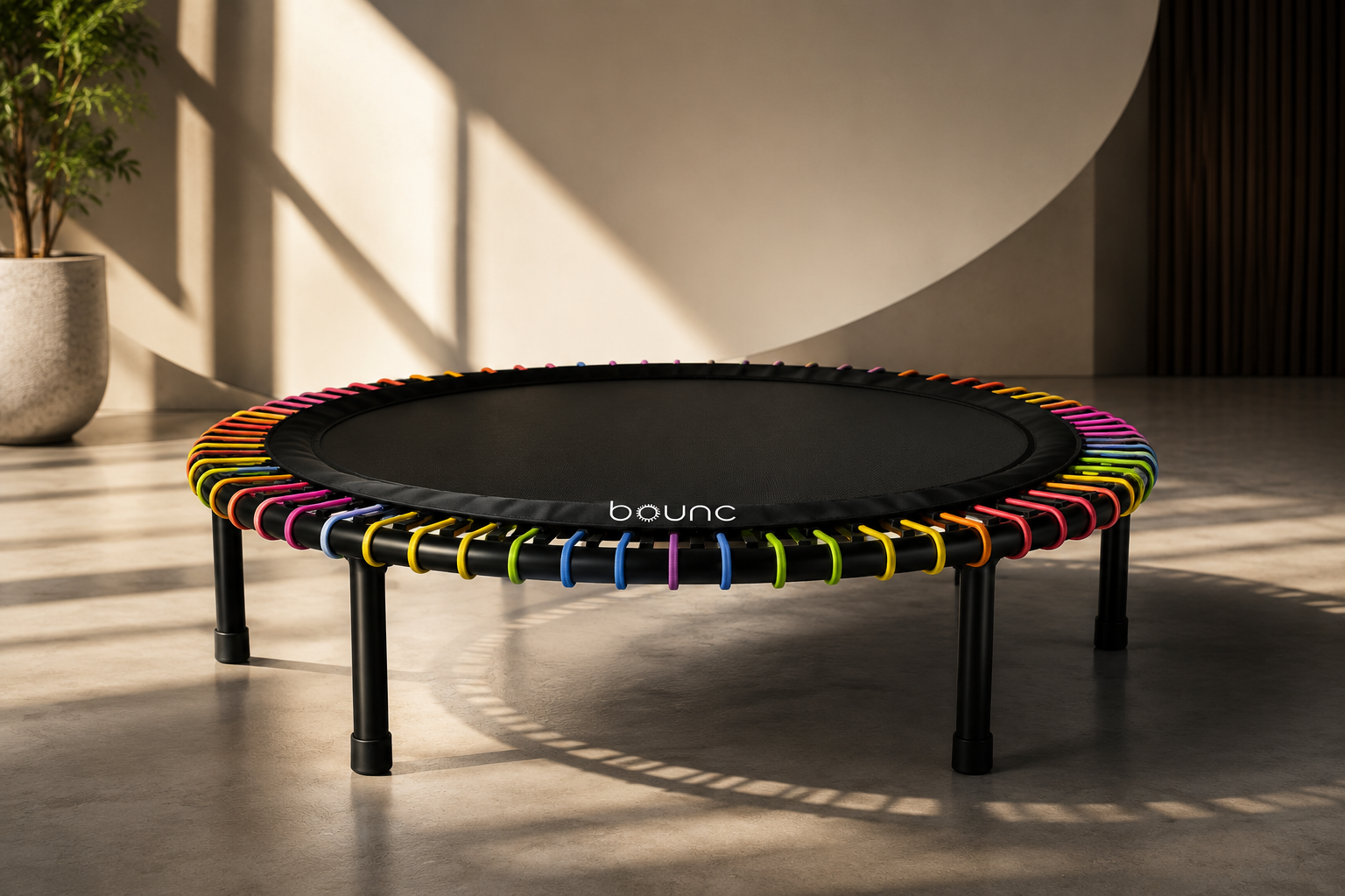 BOUNC rebounder in a sunlit studio