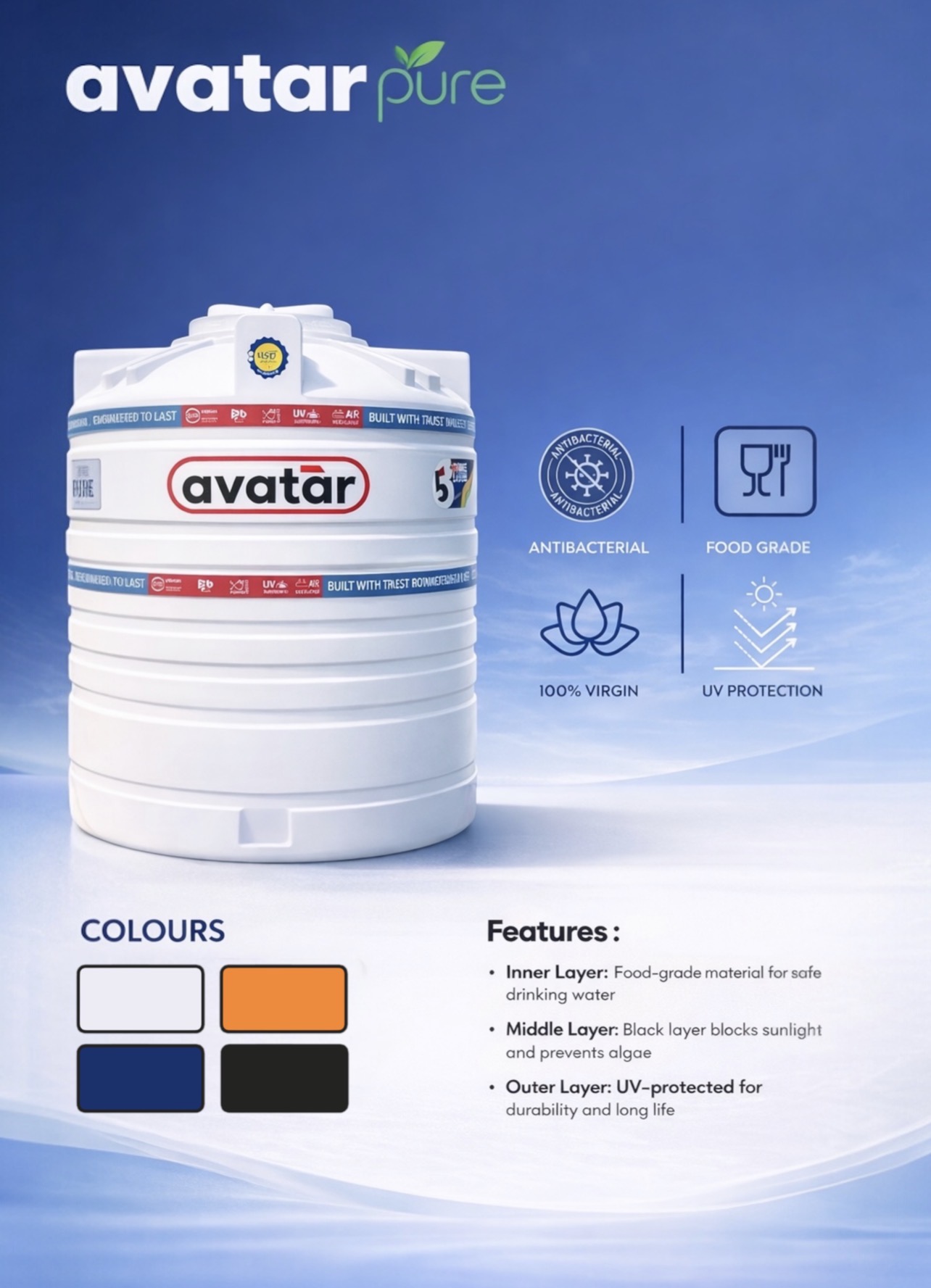 Avatar Pure water tank
