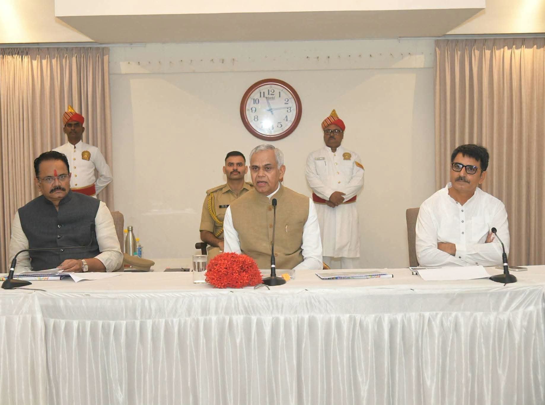 With Gujarat Governor Shri Acharya Devvrat · Review on Natural Farming, Gandhinagar