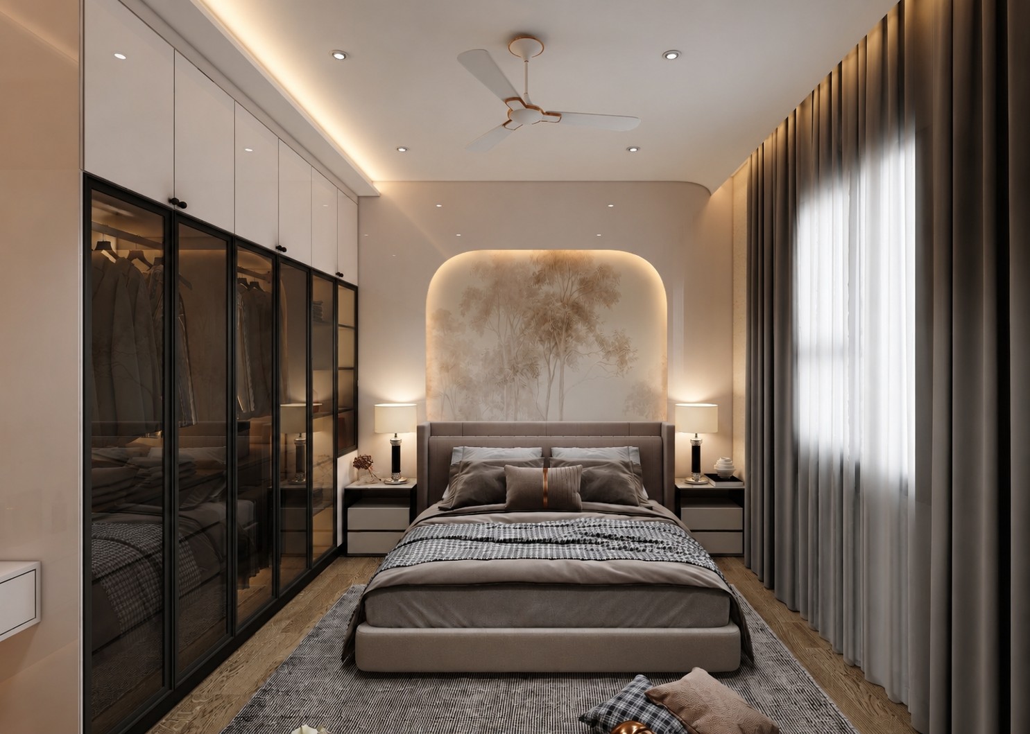 Elegant Suite with Backlit Headboard